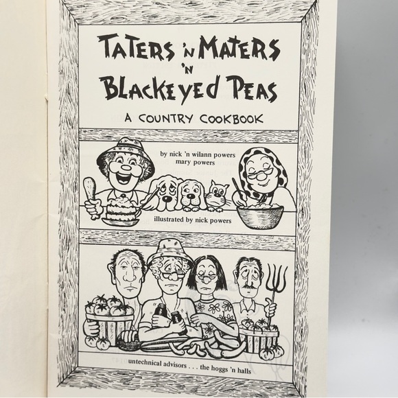 Taters 'n Maters 'n Black-eyed Peas Country Cookbook – 1974 Nick Powers Booger H - Picture 5 of 7